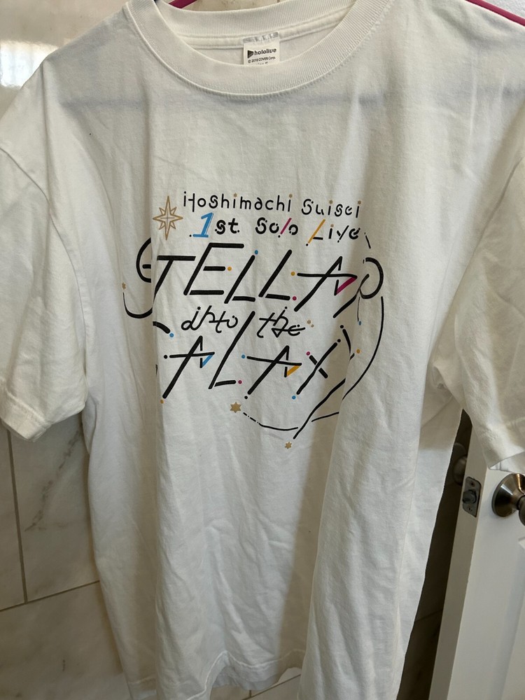 Hololive Hoshimachi Suisei 1st AnniversarStellar Galaxy T-shirt Freesize (Worn)