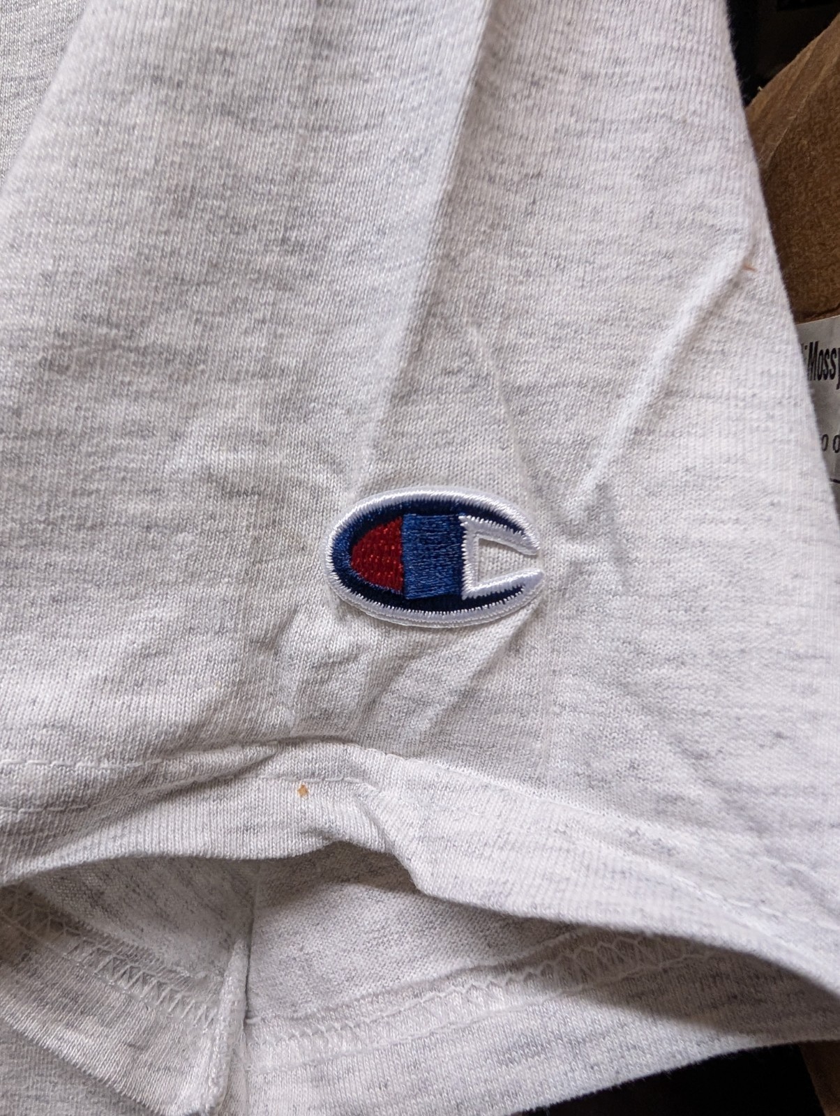 Champion T425 Men's Athletic Champion Logo Tee Shirt T-shirt Ash Gray Small gallery