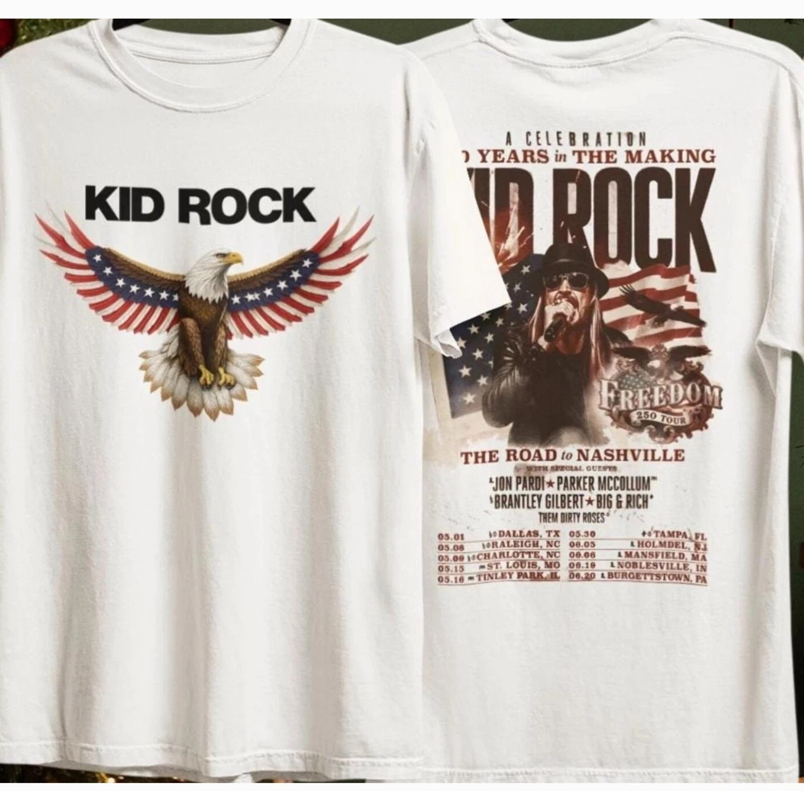 Kid Rock Announces 2026 Freedom 250 Tour T-Shirt gallery