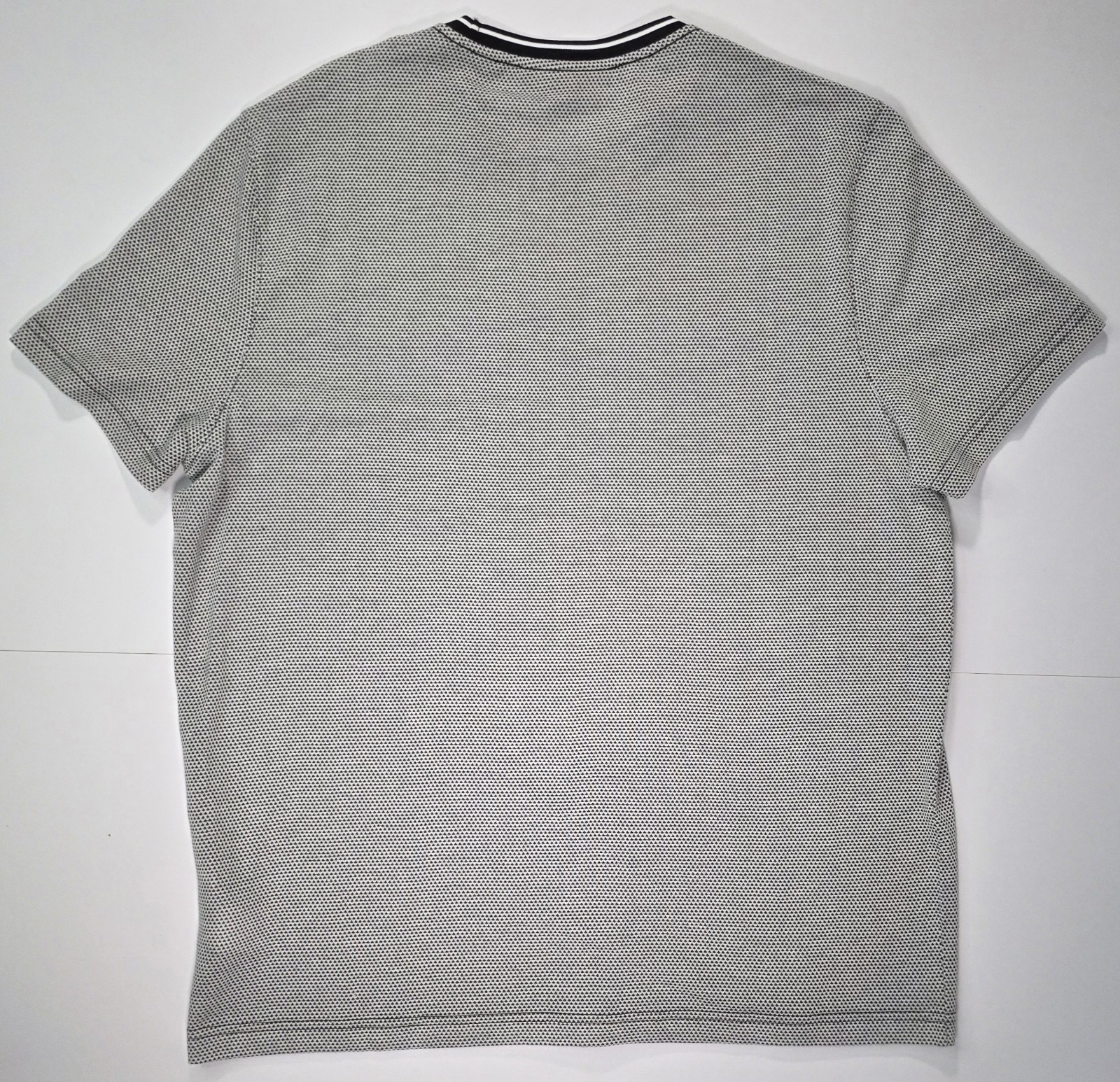 Men Large White/Blck Michael Kors SHRT SLV Ribbed Crew Neck Knitted T Shirt NWT gallery