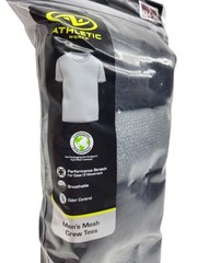 Athletic Works Men’s Small Breathable Mesh Crew T-Shirts 4 pack Gray and Blk NWT
