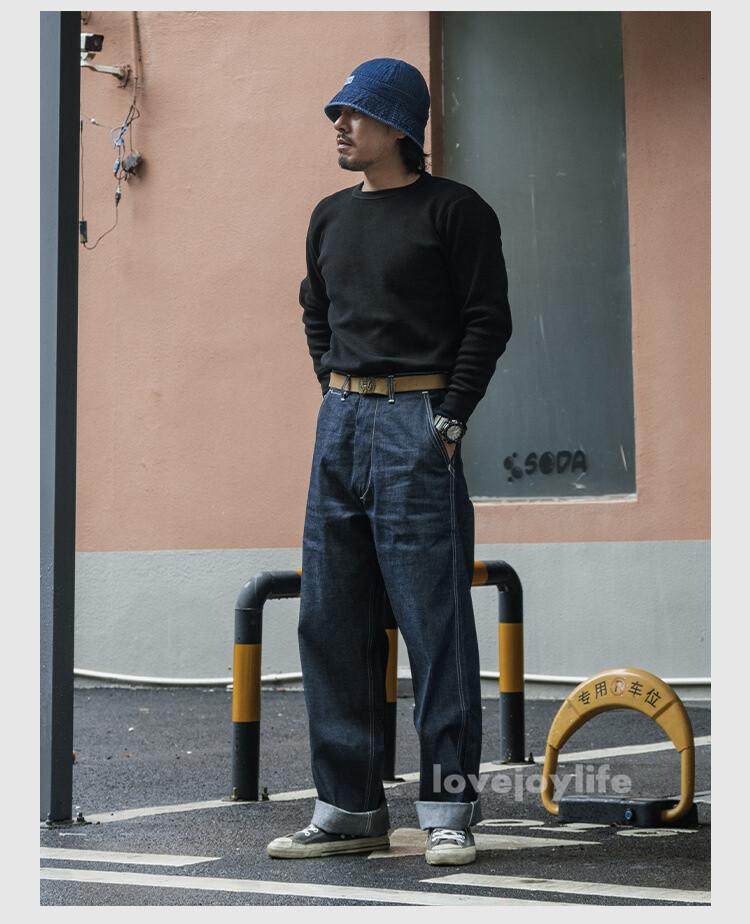 Non Stock Waffle Thermal Shirt 400g Heavyweight Fall Winter Long Sleeve Basic Sh gallery