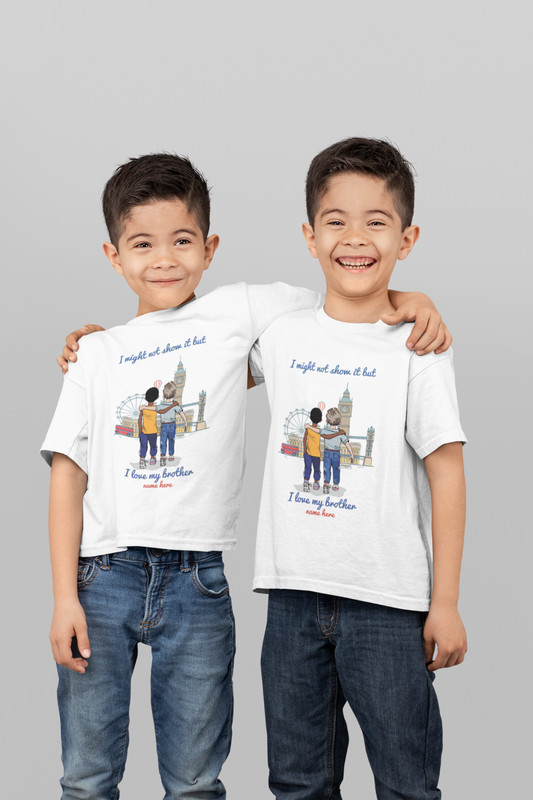 Personalised Brothers pack T-Shirt, I Love my brother tshirt, brother gift tee