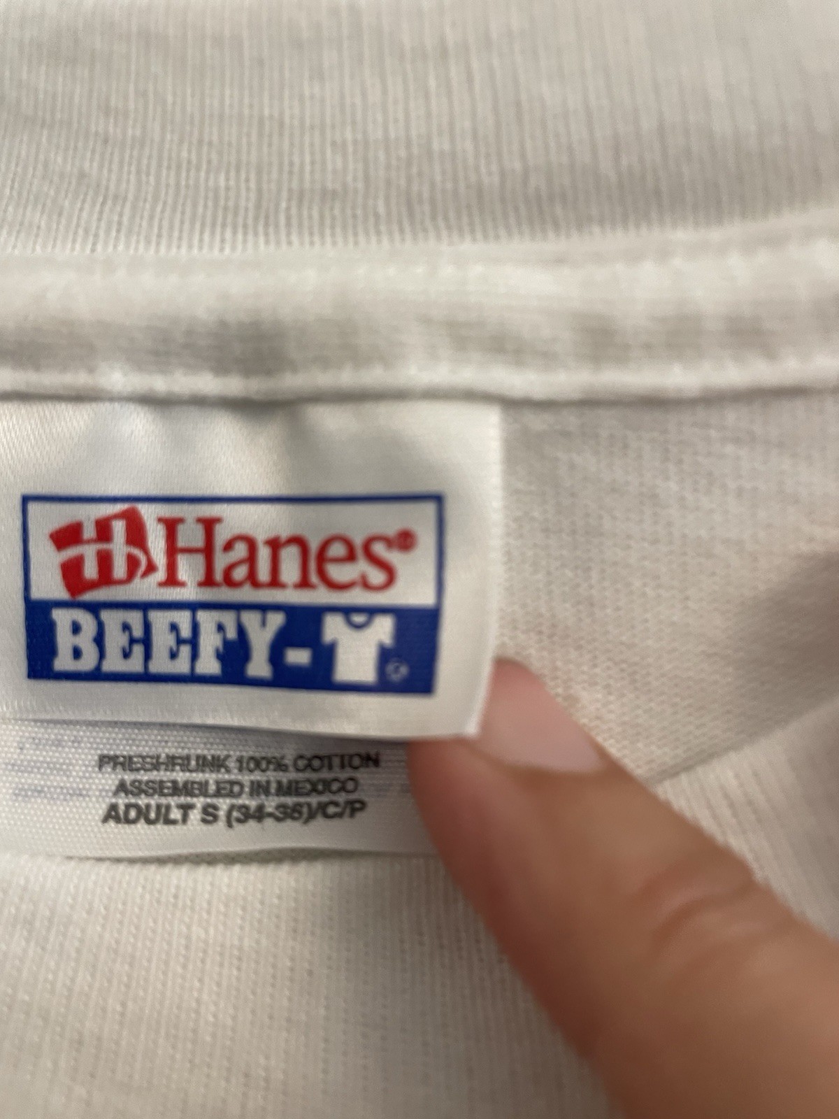 Hanes Beefy-T Men's S White In-N-Out California Graphic Tee Double-Sided gallery