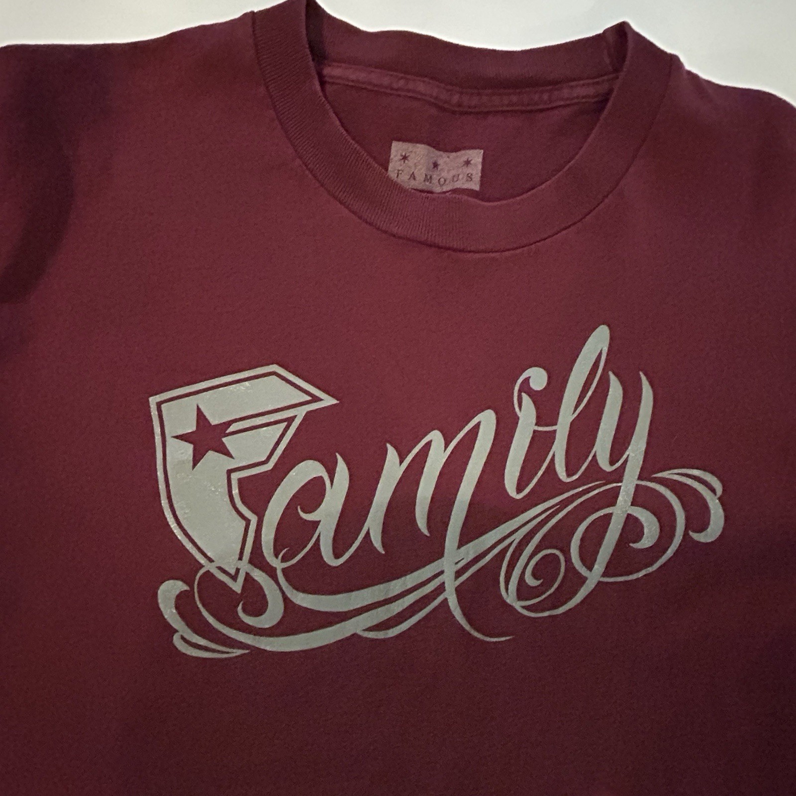 Famous Stars & Straps T Shirt Men’s Large Burgundy Travis Barker Brand Blink 182 gallery