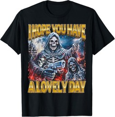 New Limited Lovely Day – 80s Horror Bootleg Cool Hard Skeleton Meme T-Shirt
