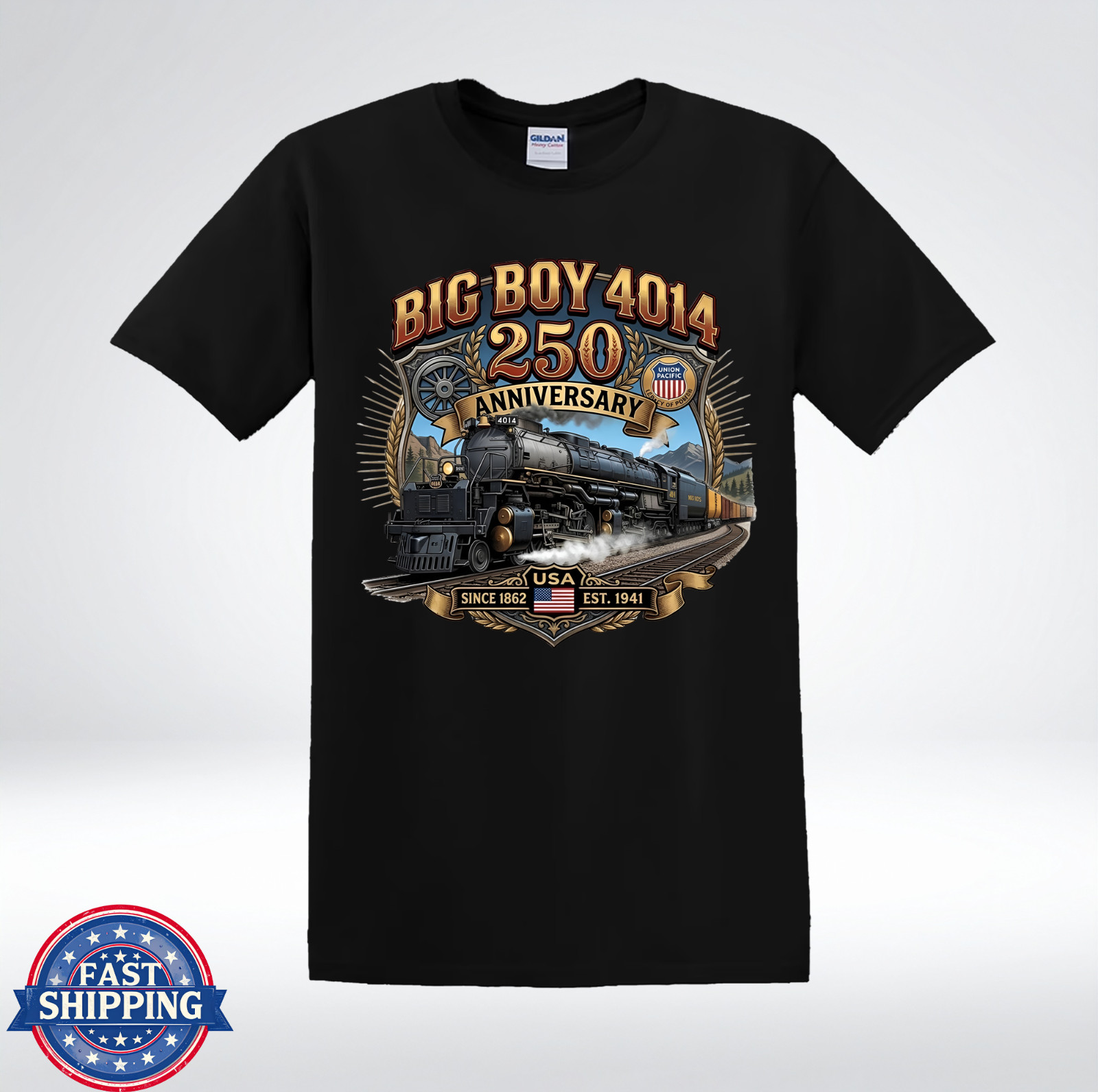 Big Boy 4014 250 Anniversary Steam Train T-Shirt gallery