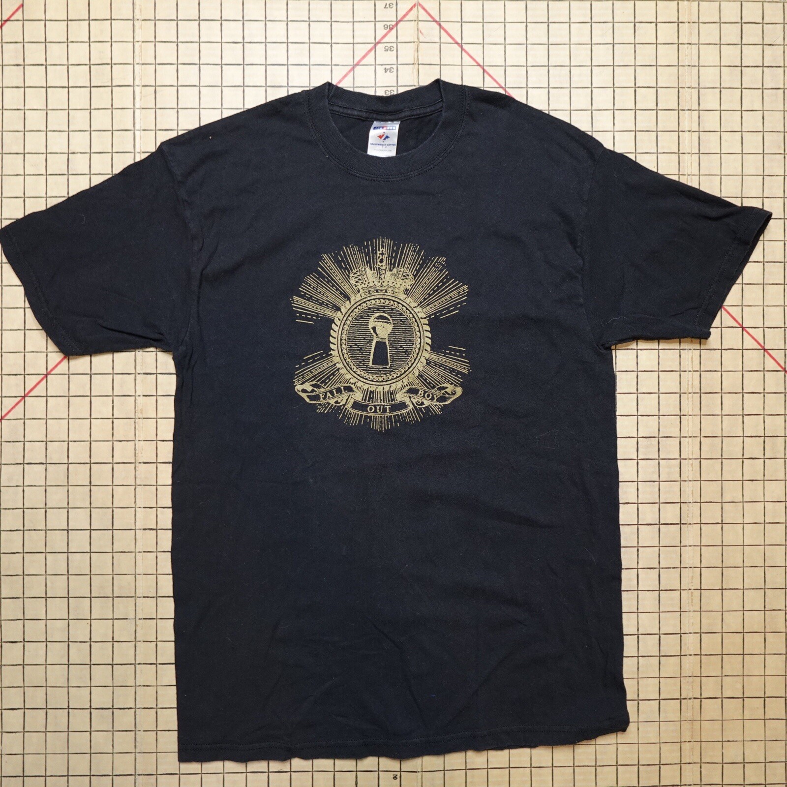 Vintage Fall Out Boy Original Promo Shirt From Under The Cork Tree Sz L Black gallery