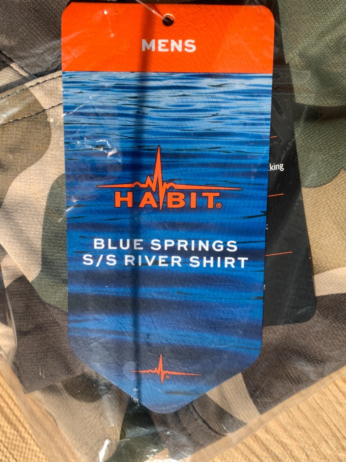 Habit Blue Springs River Shirt Mens Short Sleeve Camo Size S New With Tags gallery