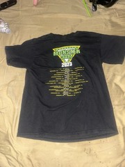 Monster Jam Grave Digger Men’s M Black Graphic Tee Crew Neck Cotton Shirt