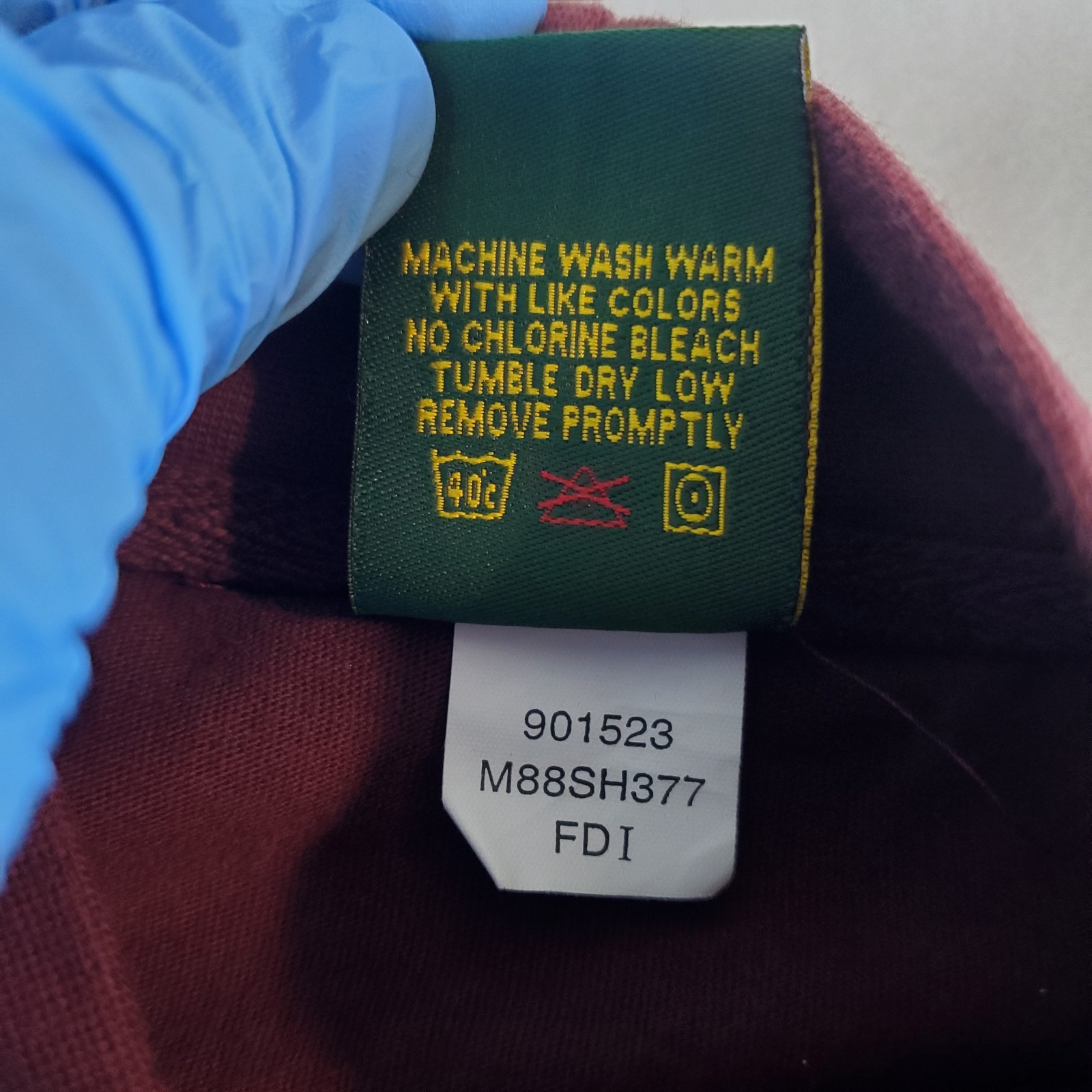 Cabela's Maroon Made in Canada - L Reg High Neck TShirt T Shirt Top Hunting gallery