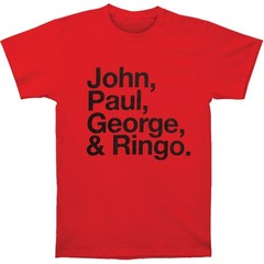 Men’s Beatles John, Paul, George & Ringo T-shirt Small Red