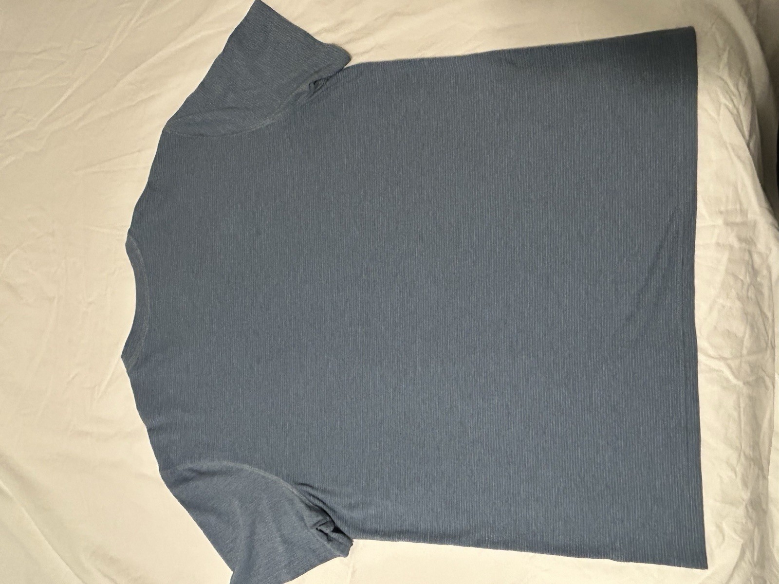 Sonoma Men's XL Blue Striped Henley T-Shirt Short Sleeve 3-Button Knit gallery