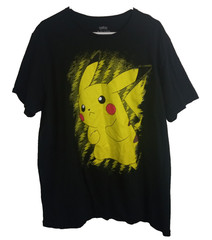 Pokemon Men’s Pikachu Black Short Sleeve T Shirt Size XL