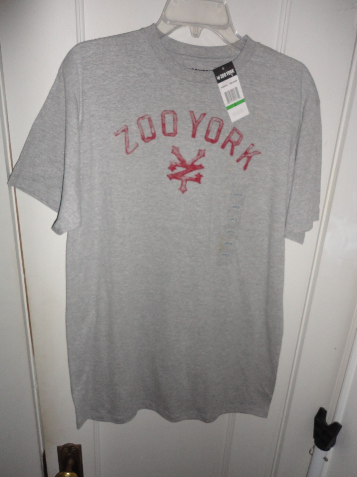 MENS ZOO YORK BRAND NEW! S OR L GRAY LOGO PULLOVER T SHIRT NWT gallery