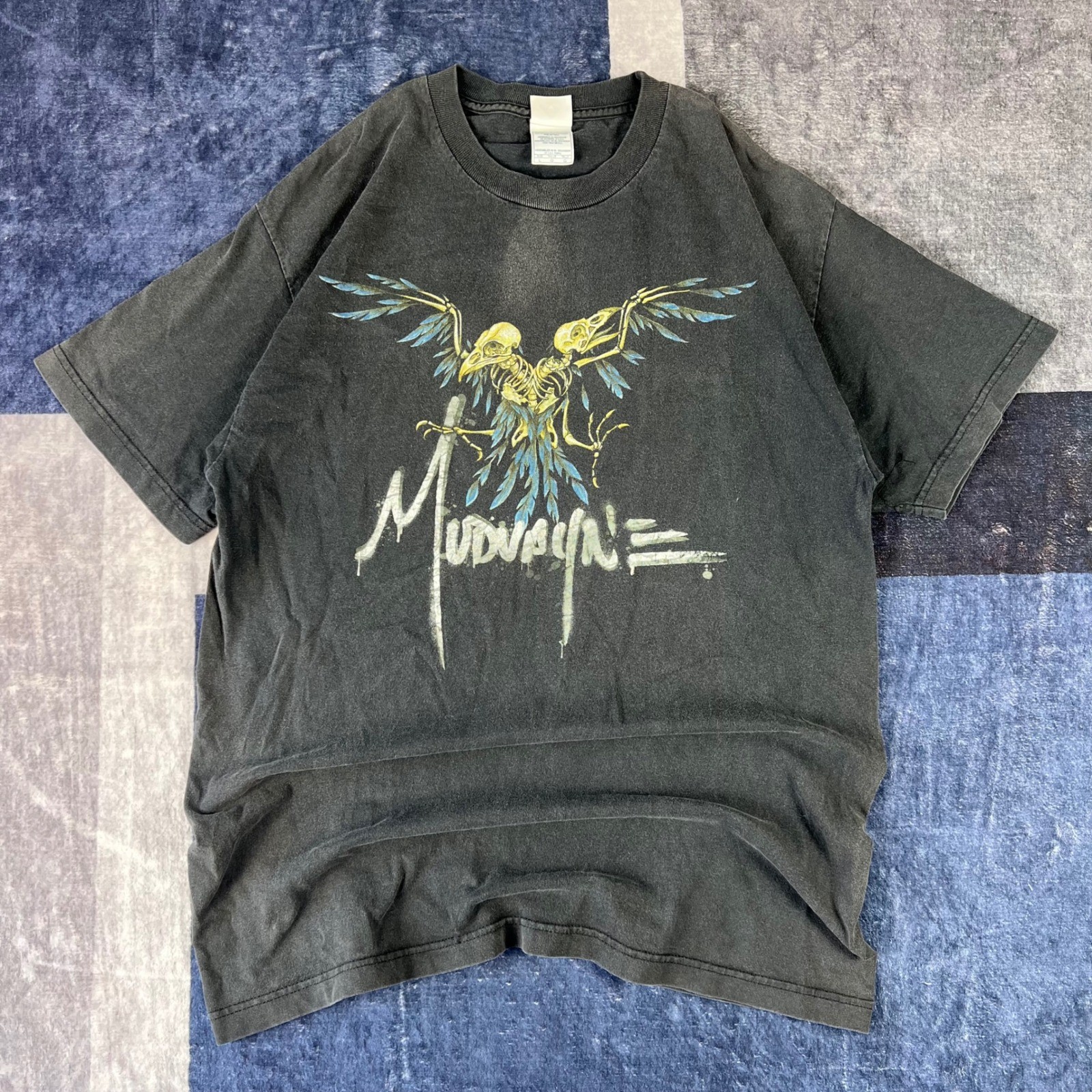 Y2K Mudvayne Band T-Shirt Mens Large Black Tee Skeleton Bird AAA Alstyle