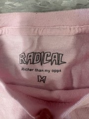 Radical Superrradical Bart Simpson Graphic Men’s T-Shirt Pink Cotton Size M