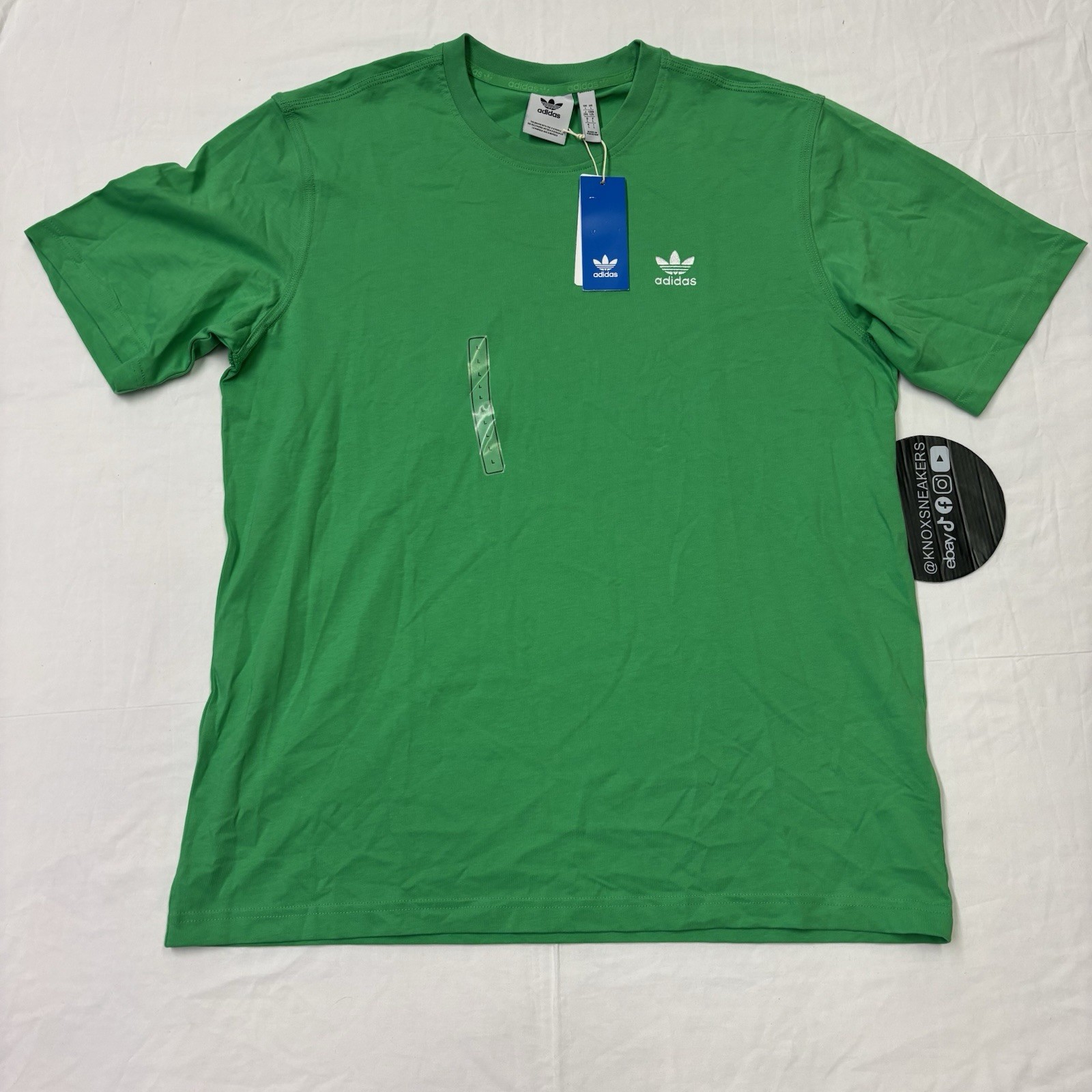 Adidas Originals Trefoil Ess Tee Energy Green T-Shirt JN0235 Men’s Size Large
