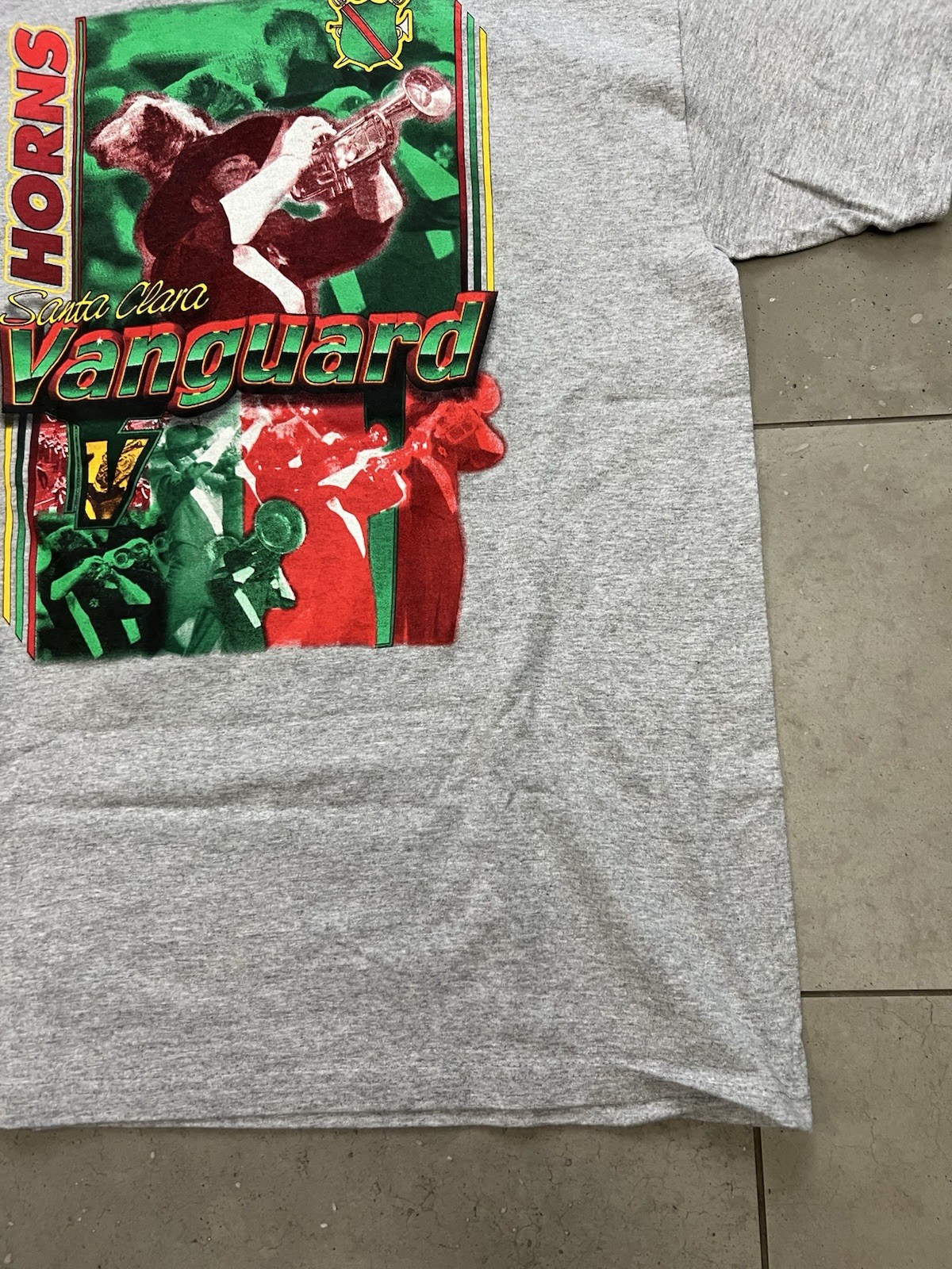 Vintage 90s Santa Clara Vanguard Drum And Bugle Corps Gray Graphic Tee Shirt L gallery