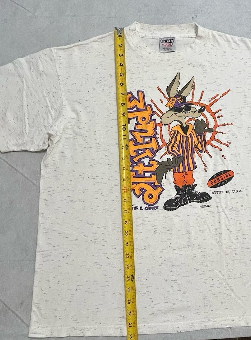 Vintage 1993 Looney Wile E. Coyote Warner Bros Attitude XL Single Stitch gallery