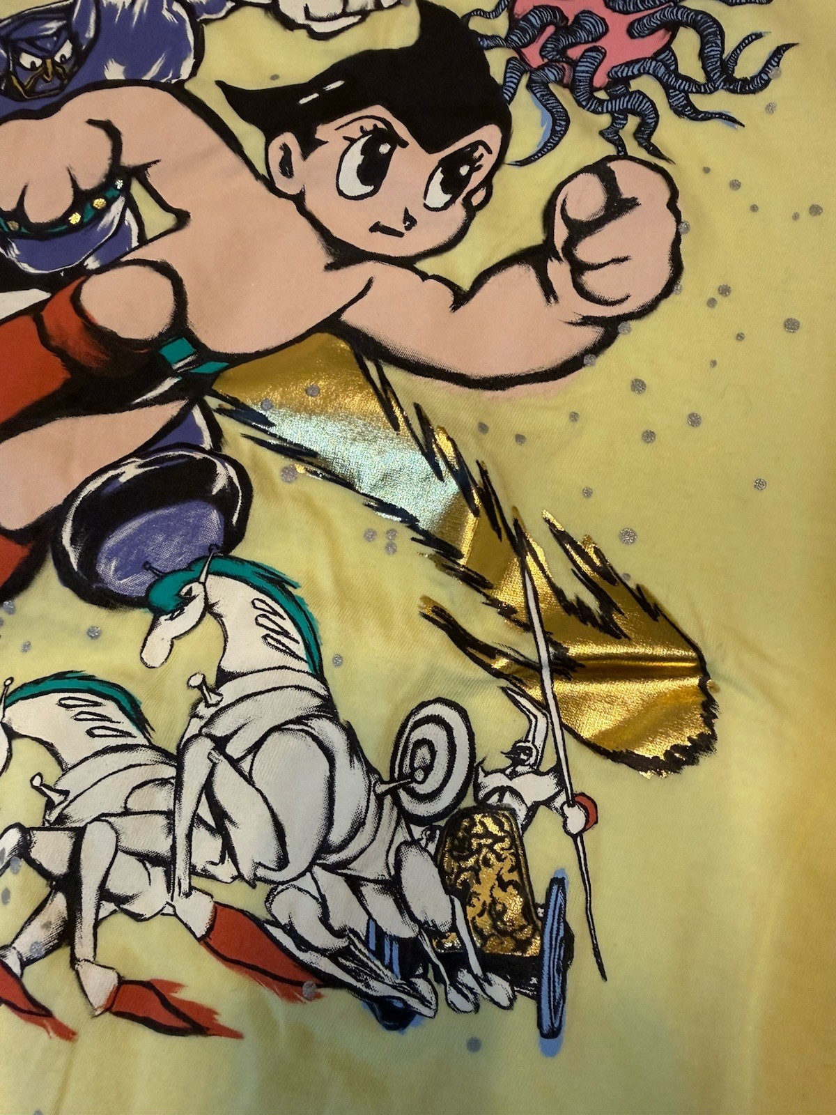 Rare Astro Boy Atom Tee T Shirt by Tezuka Production Japan Anime Yellow Large 💎 gallery