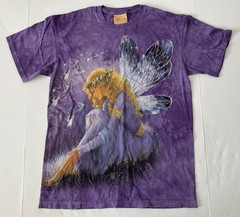 The Mountain Fairy Fairycore Pixie Y2K 2003 Purple Tye Dye T-Shirt Men Medium