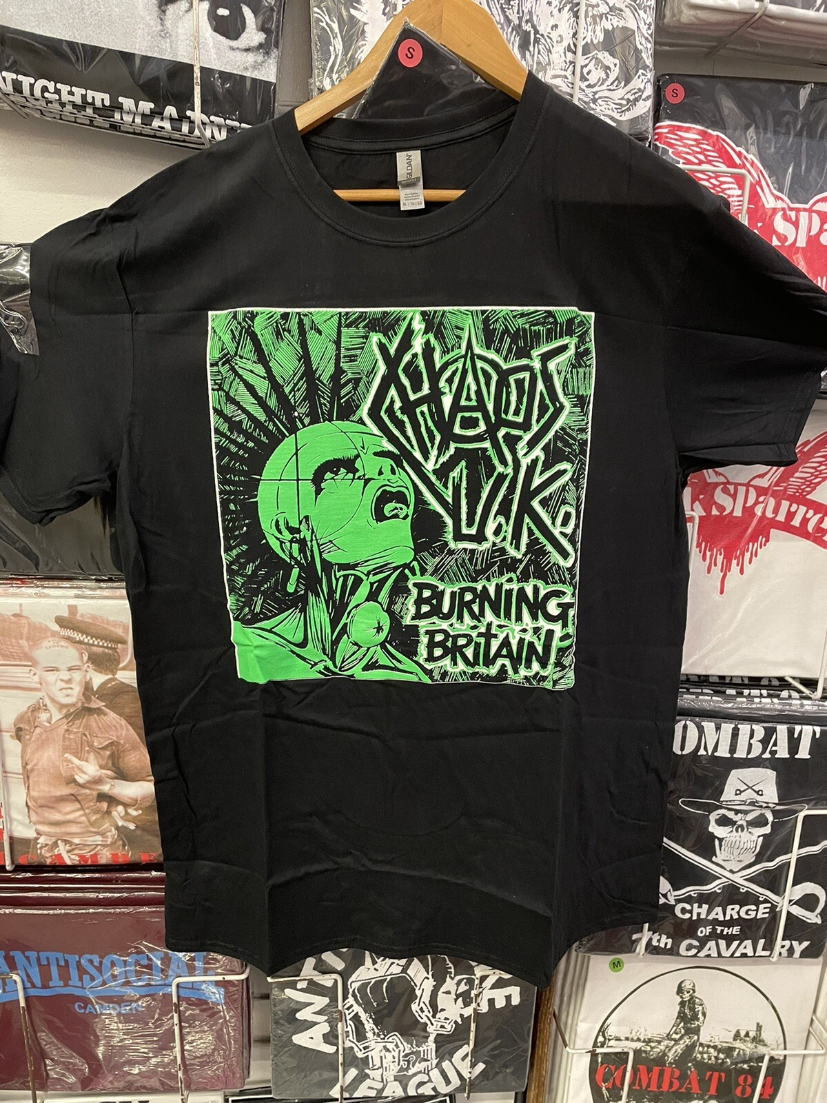 Reprint chaos uk t shirt Burning 🔥 Britain Punk GBH Discharge Hardcore All Size gallery