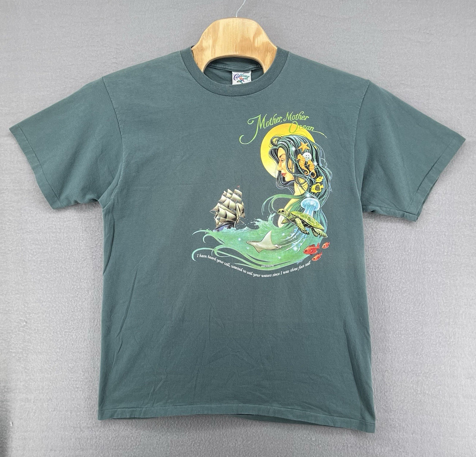 Vintage Caribbean Soul Jimmy Buffett Pirate Captain T-Shirt L Single Stitch USA gallery