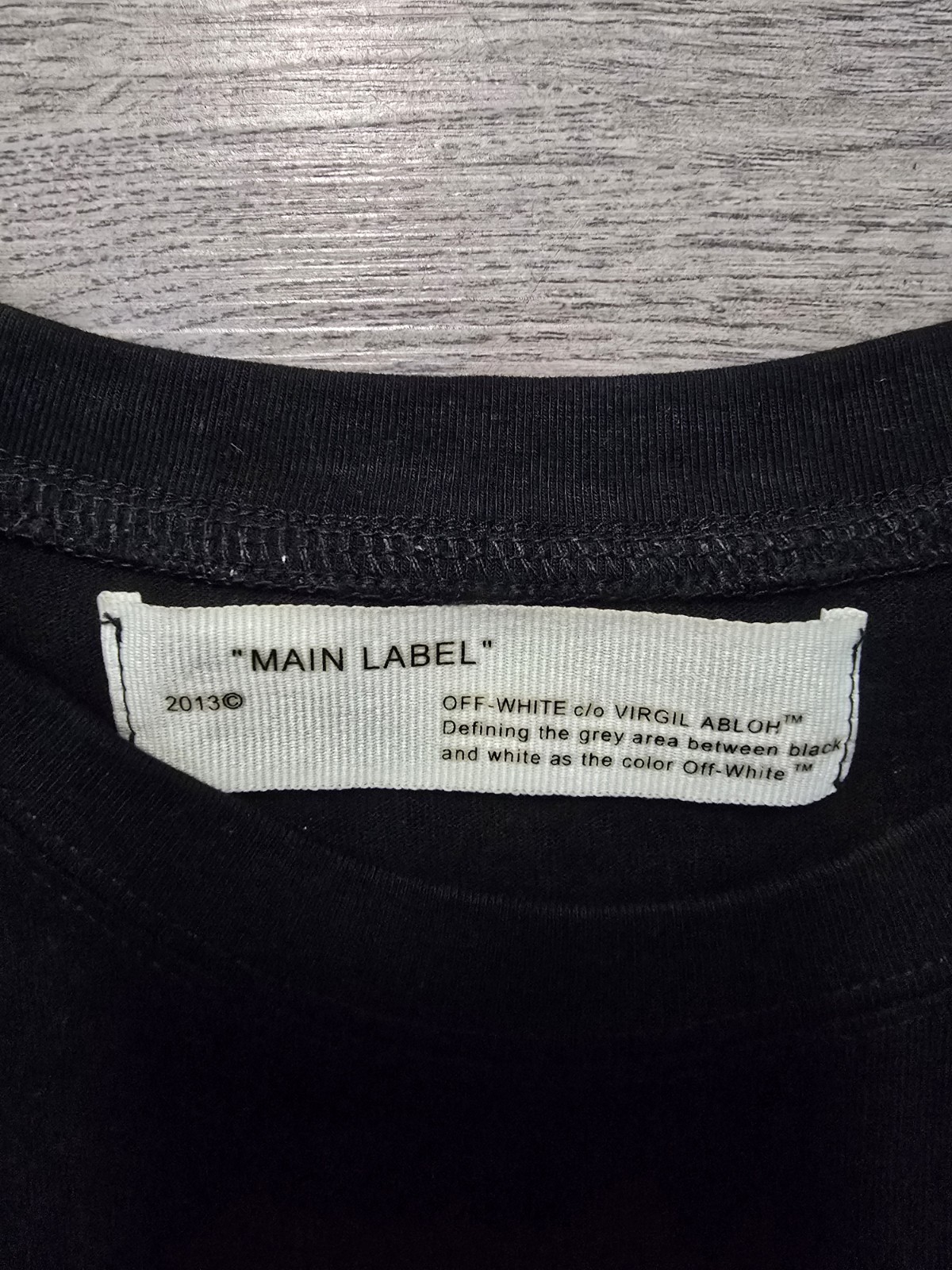 Virgil Abloh Off-White Tape Arrows T-Shirt Black/Beige, Size M, 100% Cotton gallery