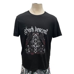 “Dark Descent” Graphic T Goth Skull Black Metal XL Dark Aesthetic Street Grunge