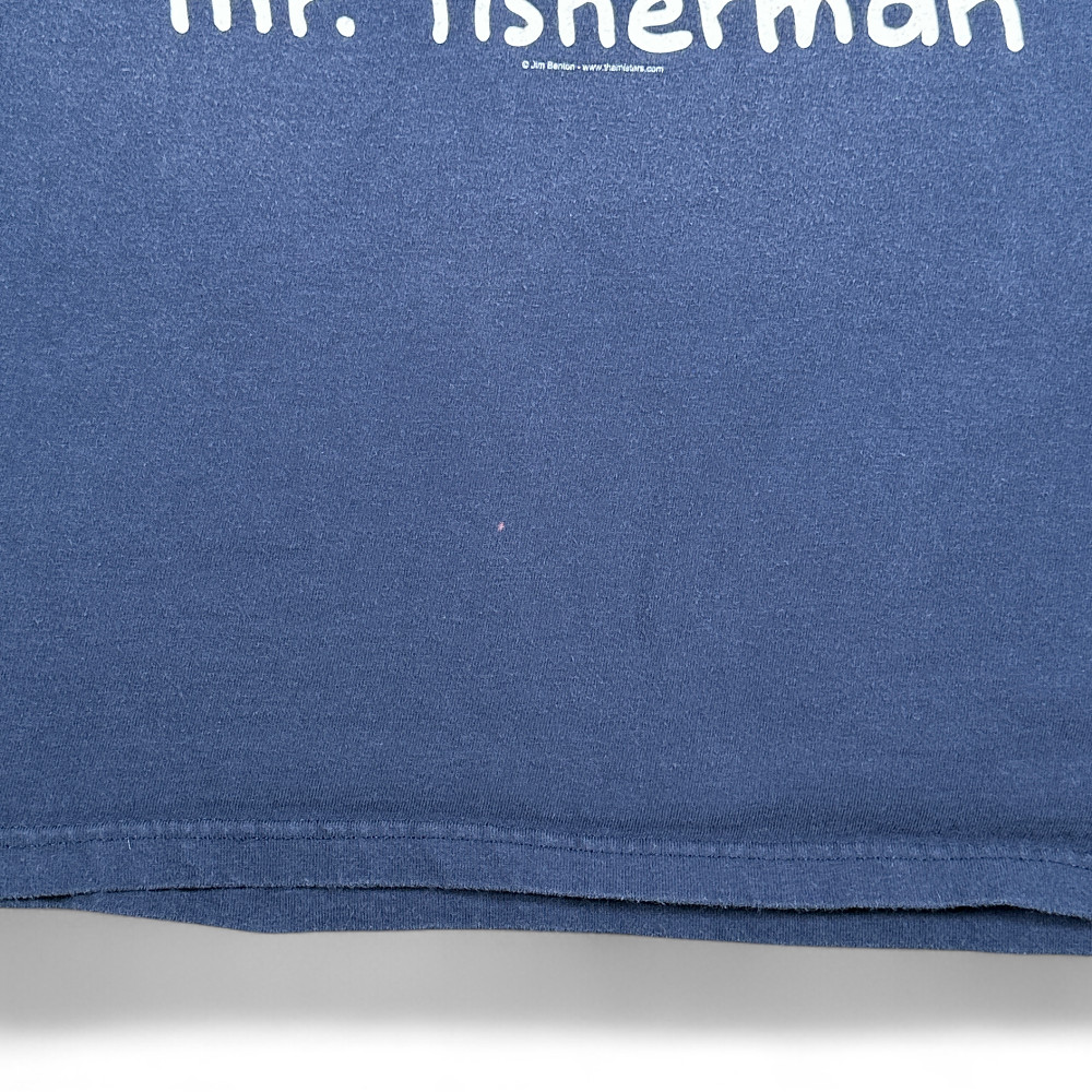 Vintage Mr Fisherman Shirt Adult EXTRA LARGE Blue Jim Benton Funny Comic Art 90s gallery