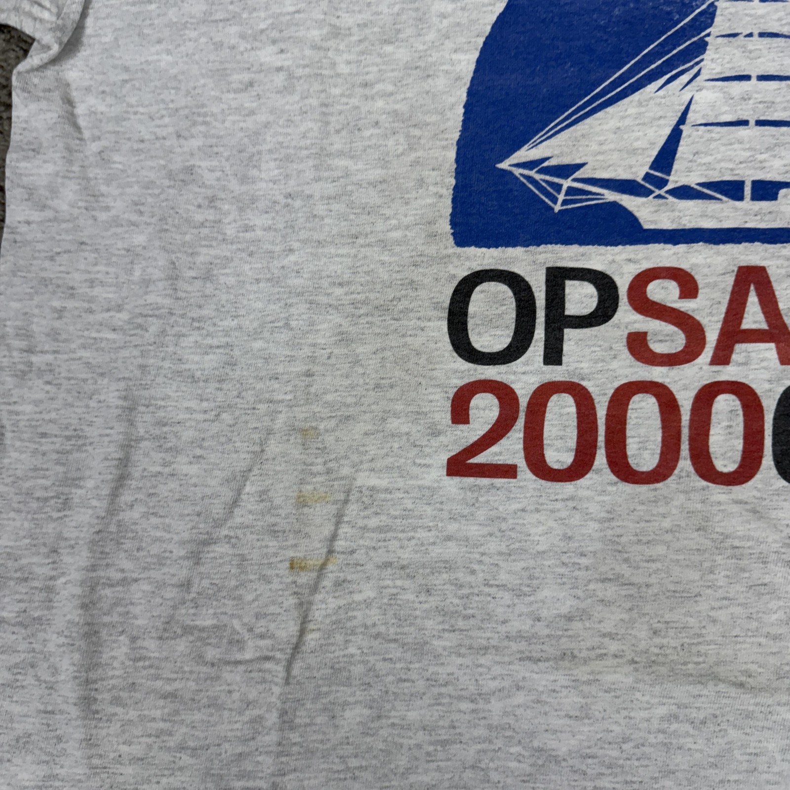 Vintage USTA OPSAIL 2000CT Shirt Mens Medium Gray Tall Ship Sailing Graphic Tee gallery