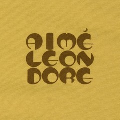 AIME LEON DORE Ochre Stacked Logo T-Shirt SIZE L $85