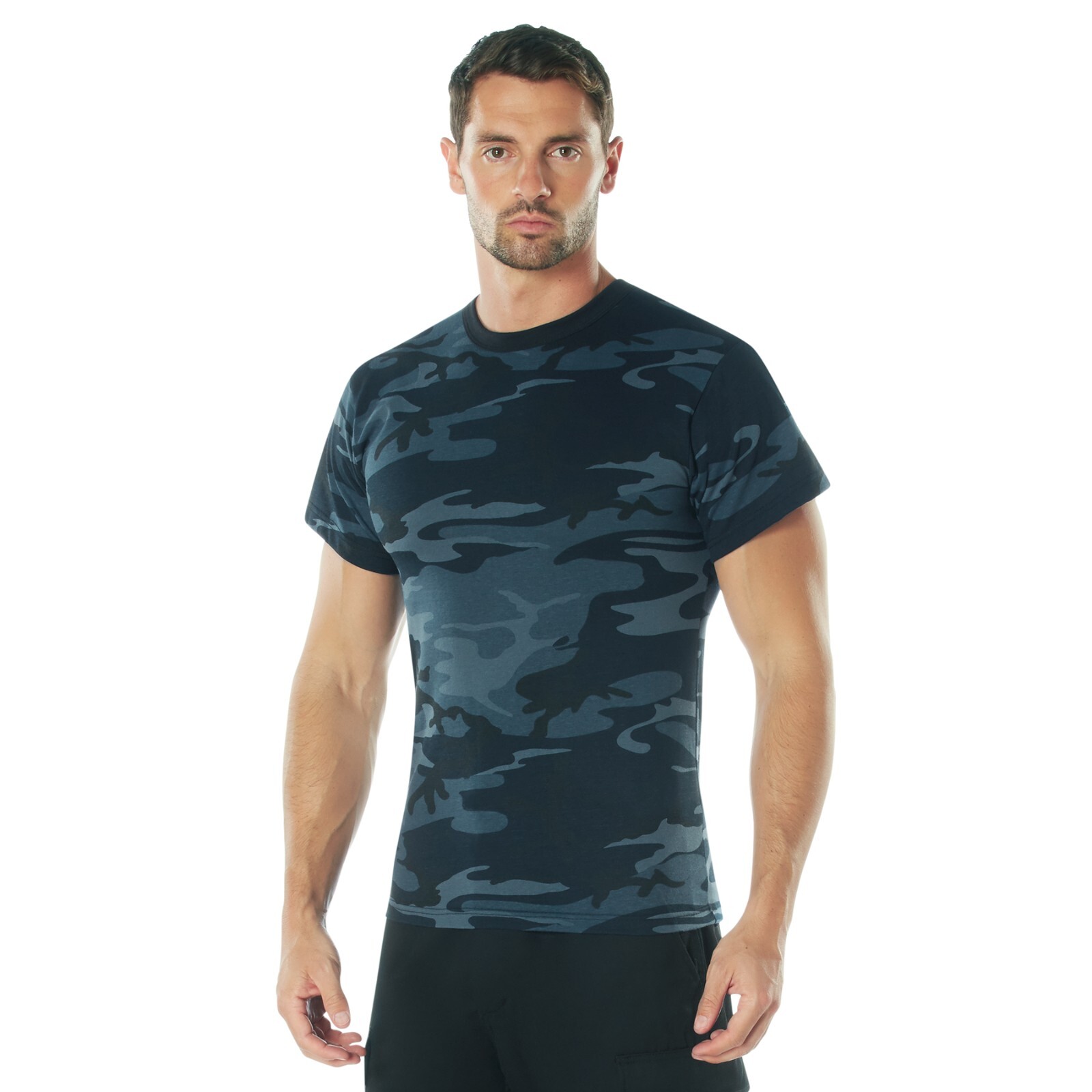 Rothco Midnight Blue Camo Men’s Short Sleeve Tee – Colored Camo T-Shirts