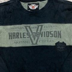 Harley Davidson Shirt Large Black Green Biker HD Motorcycle Biker Outdoors Men