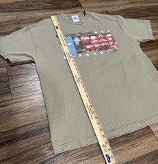 VTG George Strait An American Original Double Sided Beige Tan Tshirt Sz XL