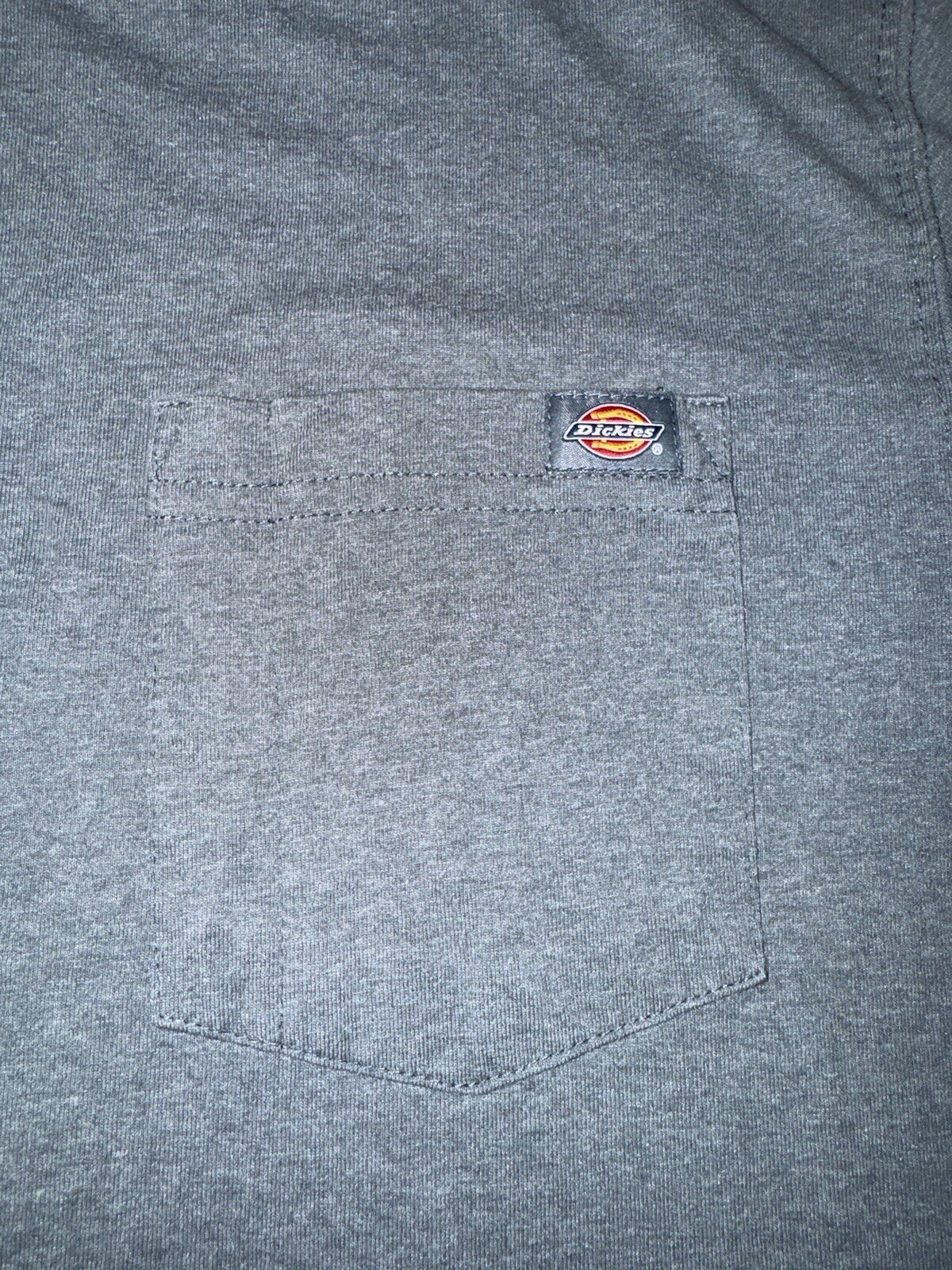 Dickies Men's Large T-Shirt Short Sleeve Green Cotton/Poly Pocket Tee gallery