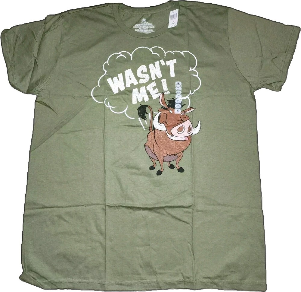 Disney Green Pumpa Wasn’t Me Solid Graphic Short Sleeve T-Shirt Adult Size 2XL