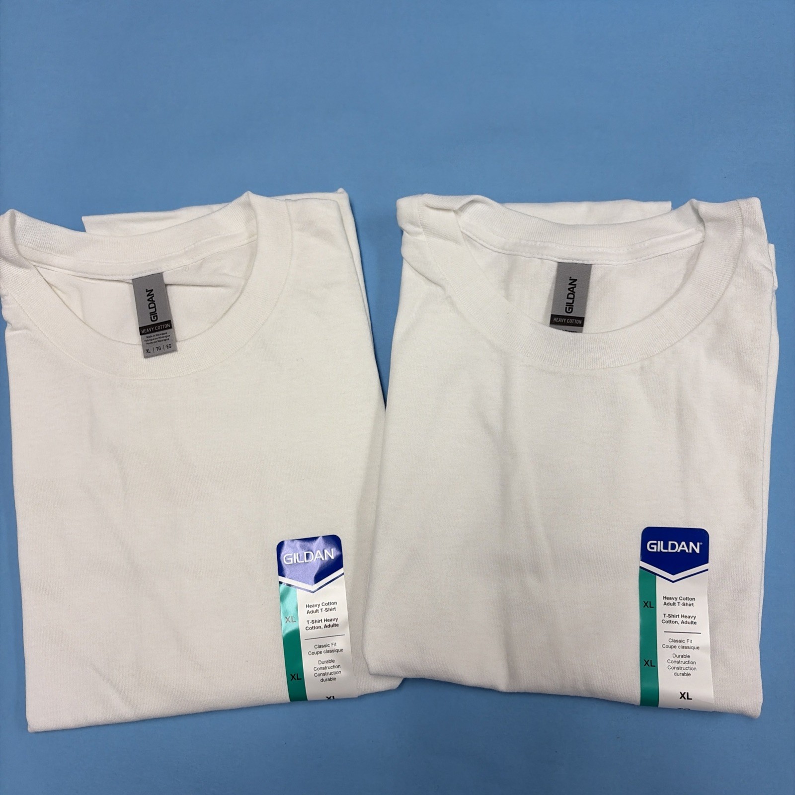 Gildan 5000 (2 Pack) Heavy Cotton Adult T Shirts White Size XL Tee Shirt NEW gallery