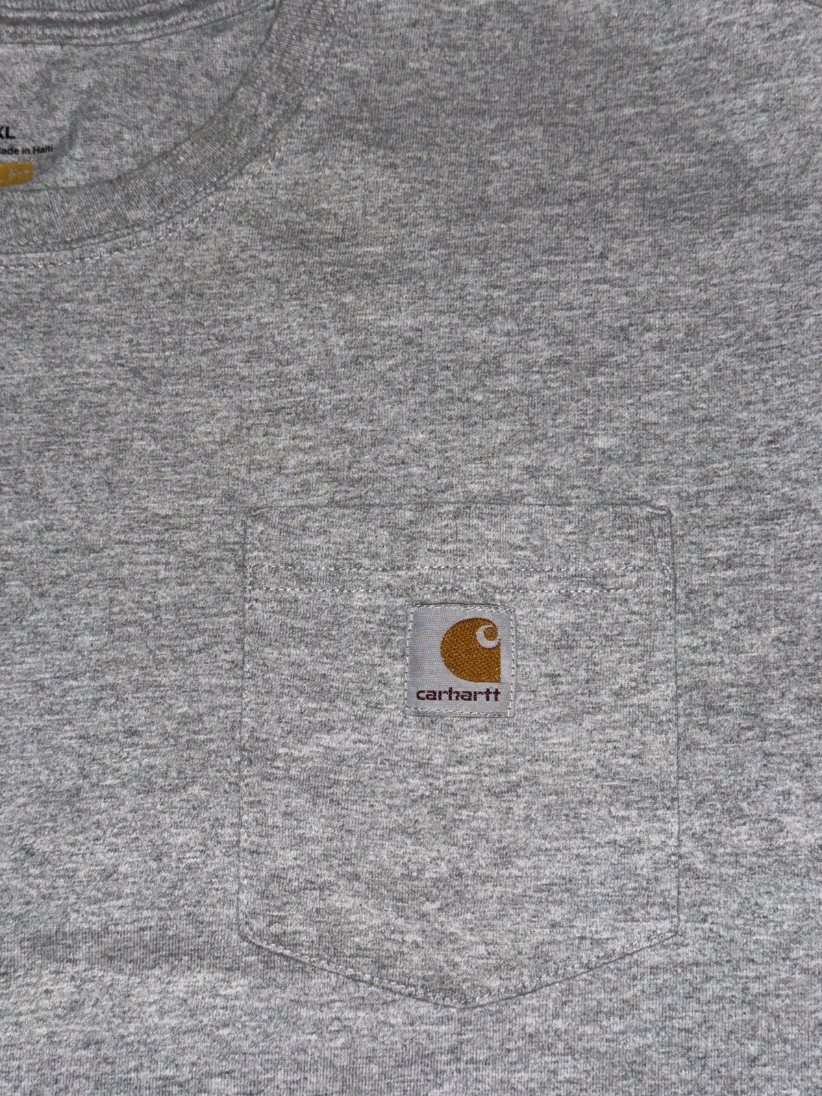 Carhartt Original Fit Gray Pocket T-Shirt Men's XL Solid Crew Neck Short Sleeve gallery