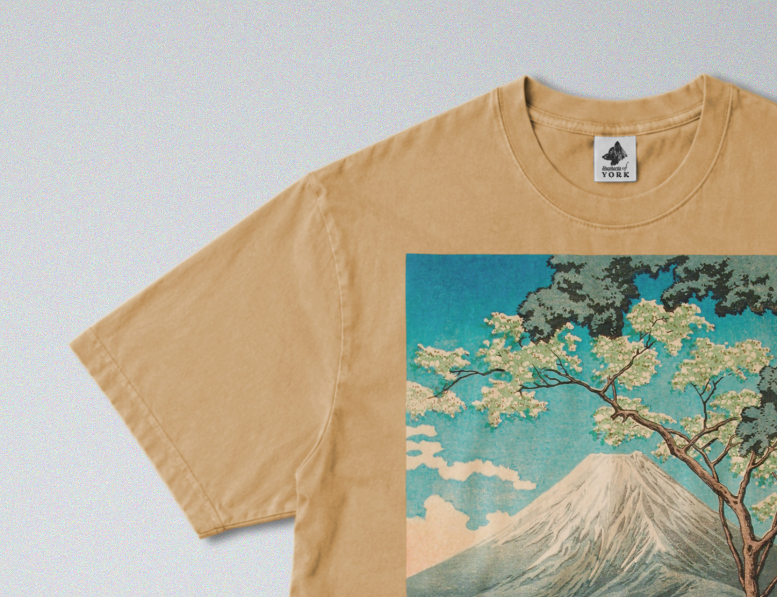100% Cotton Tee - Regular Fit - Unisex - Japan's iconic Mt Fuji Landscape gallery