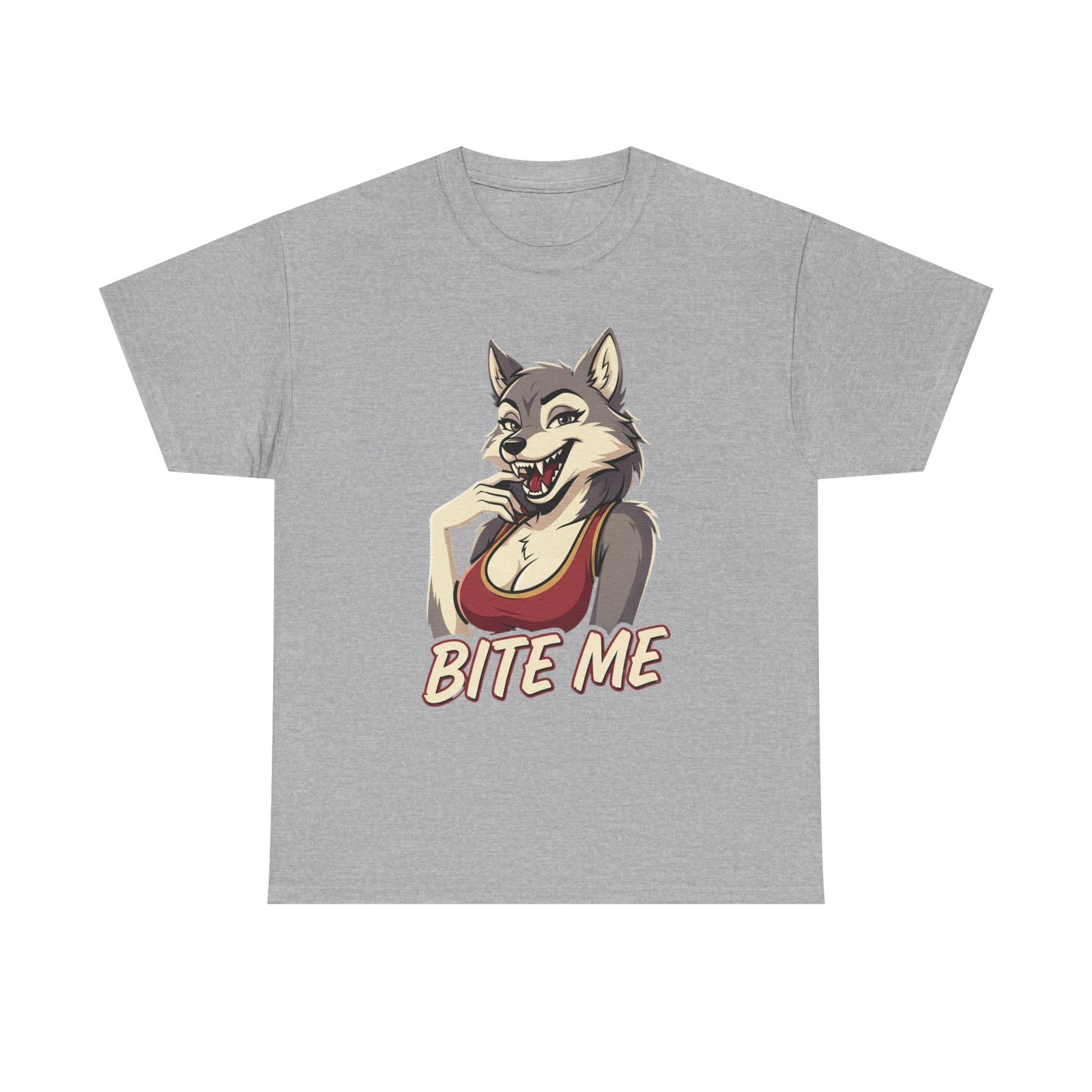 Bite Me Wolf T Shirt Funny Furry Wolf Graphic Tee Cute Wolf Girl Unisex gallery