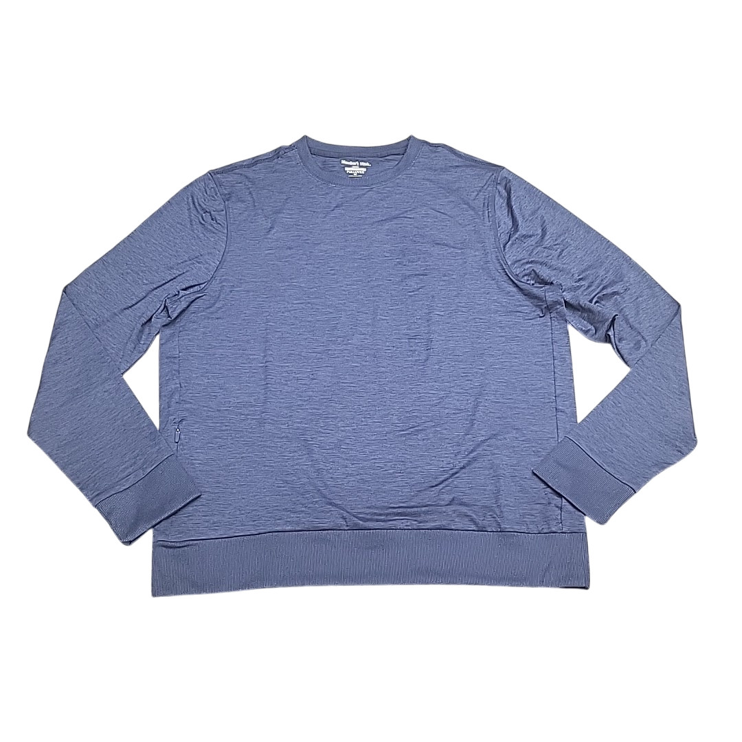 Members Mark Mens Top Medium Size Blue Long Sleeves Soft Pullover w Zip Pocket gallery