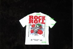 Tenaciti Studio RR Rock & Roll Tee Short Sleeve Graphic T-Shirt White Mens M