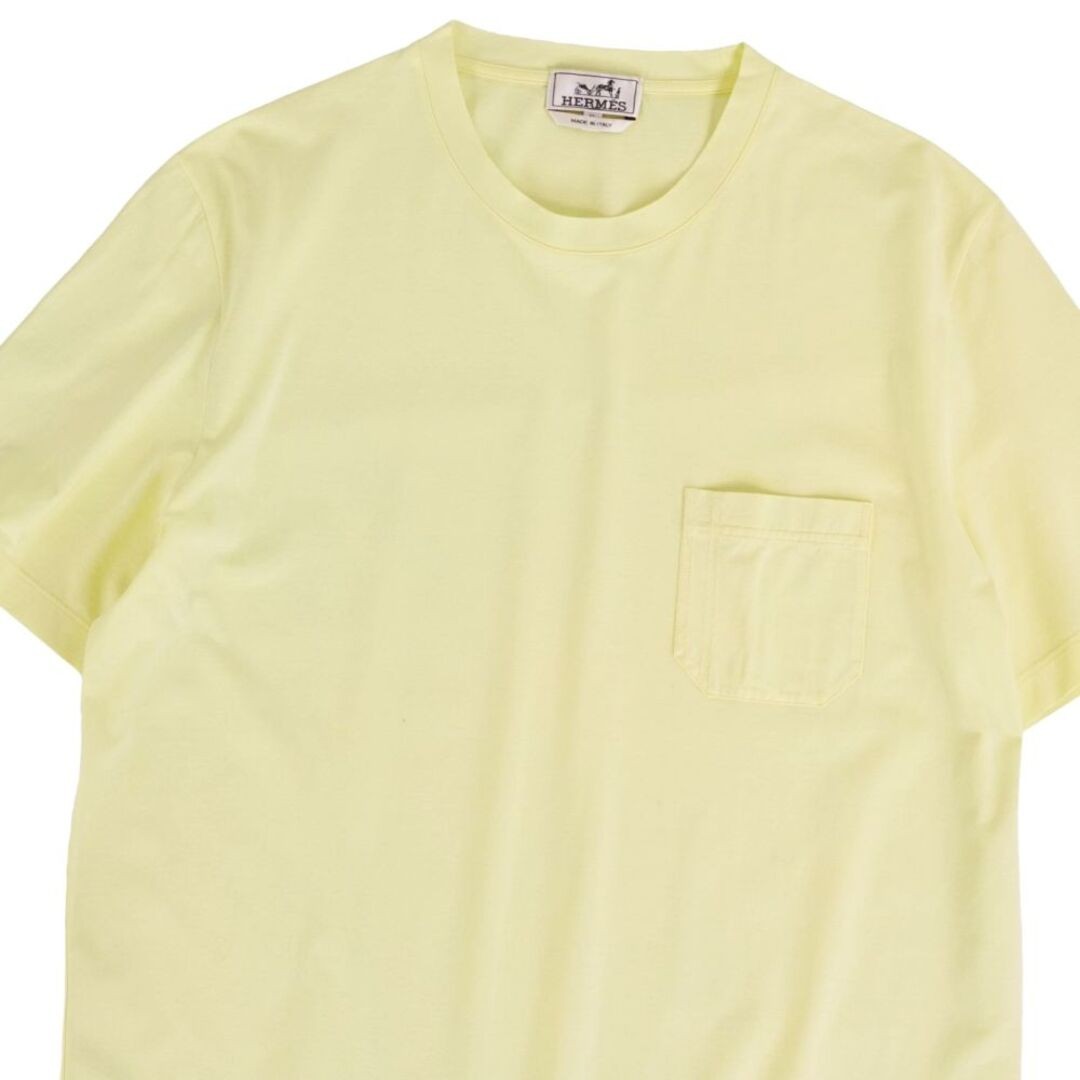 Hermes T Shirt 21SS Top Short Sleeve Cotton Men's XL Yellow Used MOLO-0 gallery