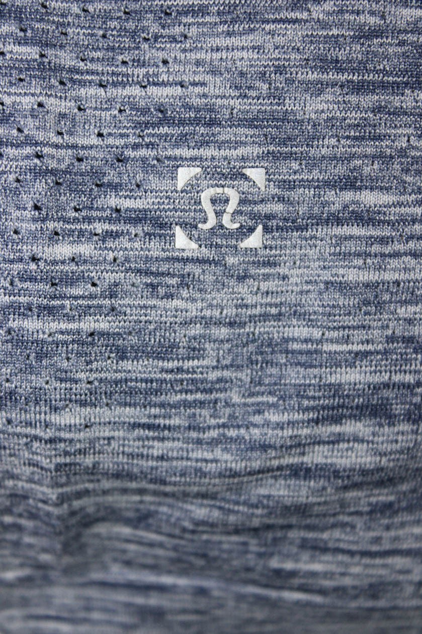 Lululemon Mens Blue Crew Neck Short Sleeve T-Shirt Nylon Blend Size S gallery