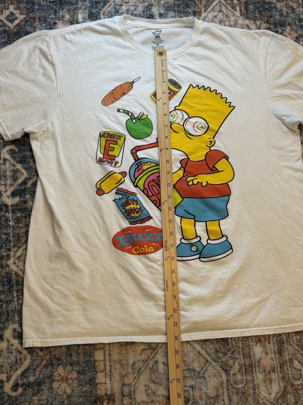 Bart Simpson Squishee KWIK E MART Snacks Tee Shirt XL White gallery