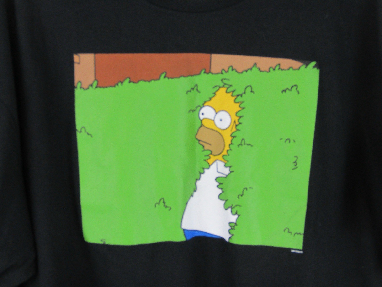 Mens Homer Simpson Backing Into Bushes T Shirt-Size XXL-Black-20th Century Fox gallery