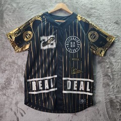 Switch Remarkable Billionaires Club Real Deal #23 Baseball Jersey Black Gold XL