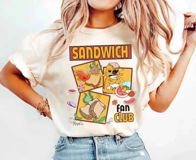 Lilo and Stitch Pudge the Fish and Reuben Sandwich Fan Club T-Shirt gallery